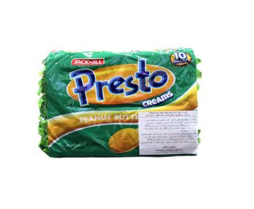 Jack N Jill Presto Creams Peanut Butter Sandwich Cookies (10 x 30G) 300Gm Pack Of 10